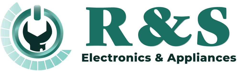 R&S Electronics & Appliances logo and link to Home